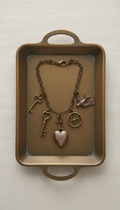 Vintage Charm Necklace With Mixed Metals
