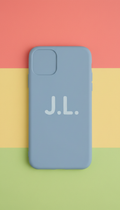 Personalized Pastel Silicone Initials Case