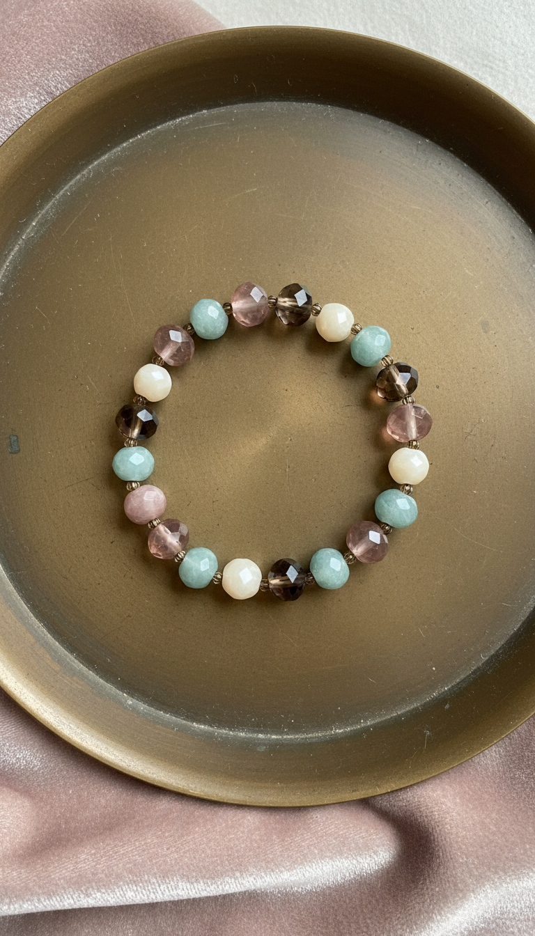 Upcycled Glass Bead Bracelet